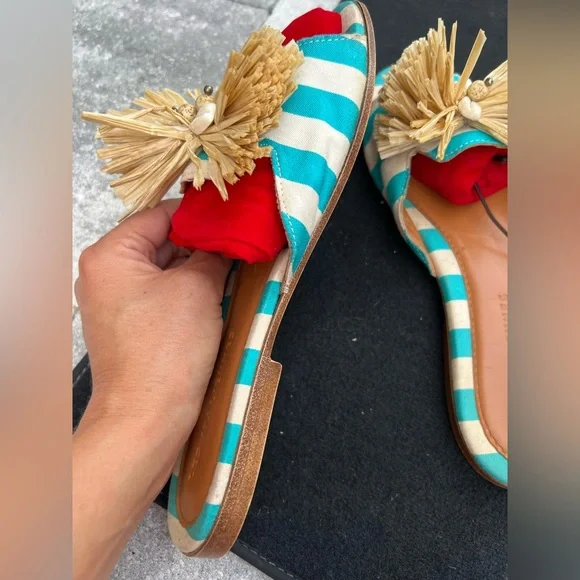 Colorful Striped Women's Sandals - Picture 3 of 6